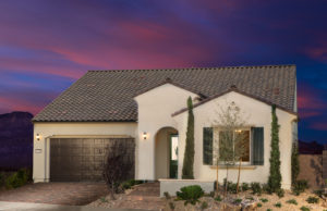 Plan 2 - Trieste exterior Southern Highlands private golf community of Las Vegas Nevada