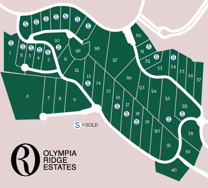 olympia ridge estates custom home lot map
